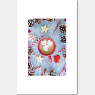 Cozy Christmas Hot Chocolate Posters and Art